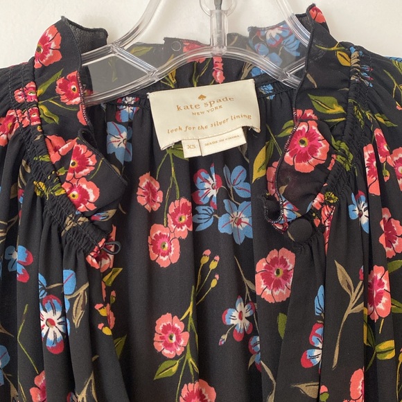 Kate spade ♠️ meadow smock waist dress size XS EUC - Picture 9 of 11